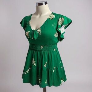 TORRID Super Soft Tie‎ Front Keyhole Babydoll Top NWT